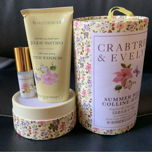 Crabtree & Evelyn Other - Crabtree & Evelyn Gift Set SUMMER HILL Fragrance Oil .33oz. & Hand Creme